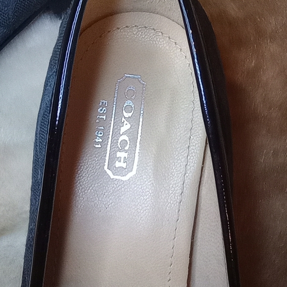 Coach Navy Blue Loafers with Silver Accents - Picture 4 of 6